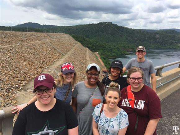 Aggie Students in front of Akosombo Dam