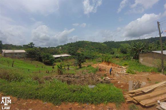 rural construction site in Ghana
