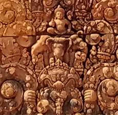 Cambodia- carving detail at Banteay Srei