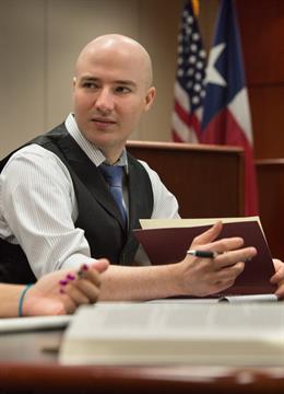 Students studying at Texas A&M School of Law