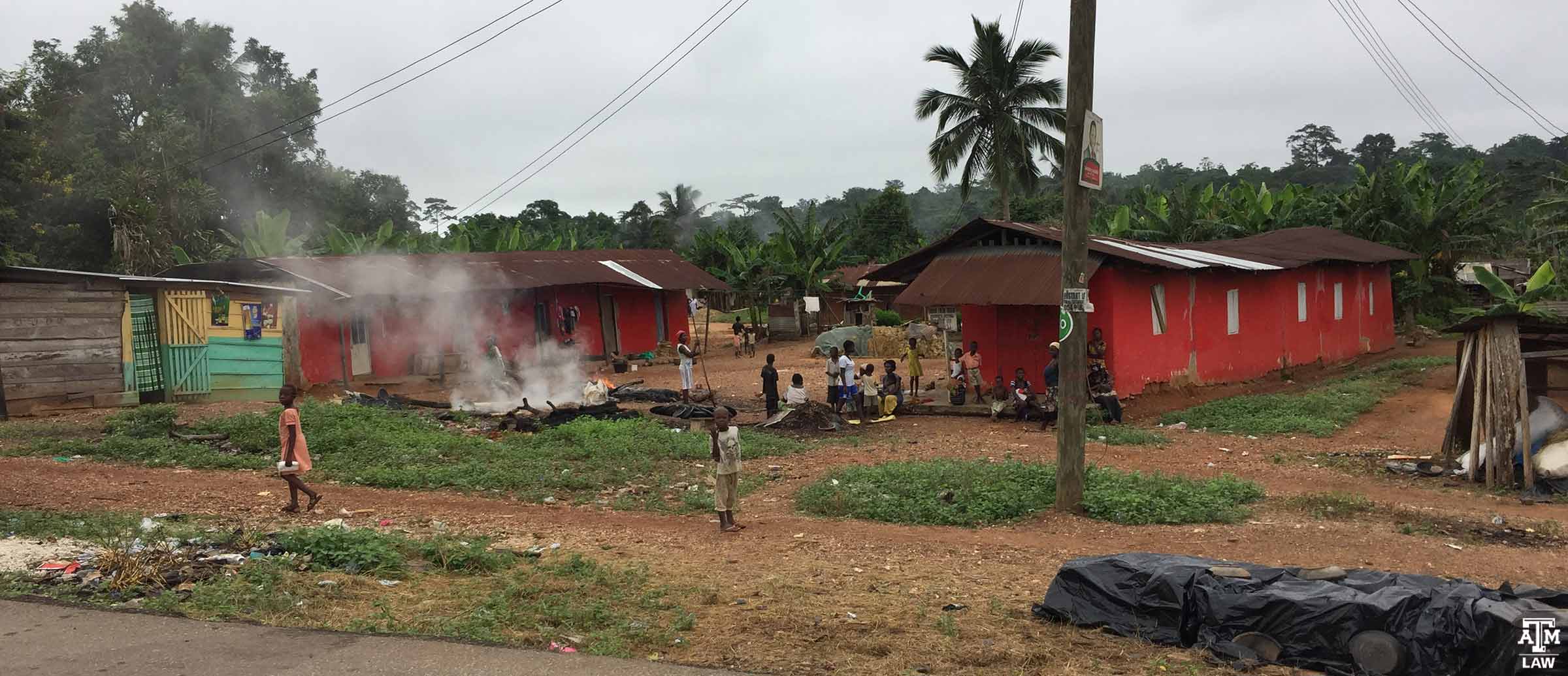 Busy Ghanaian Village