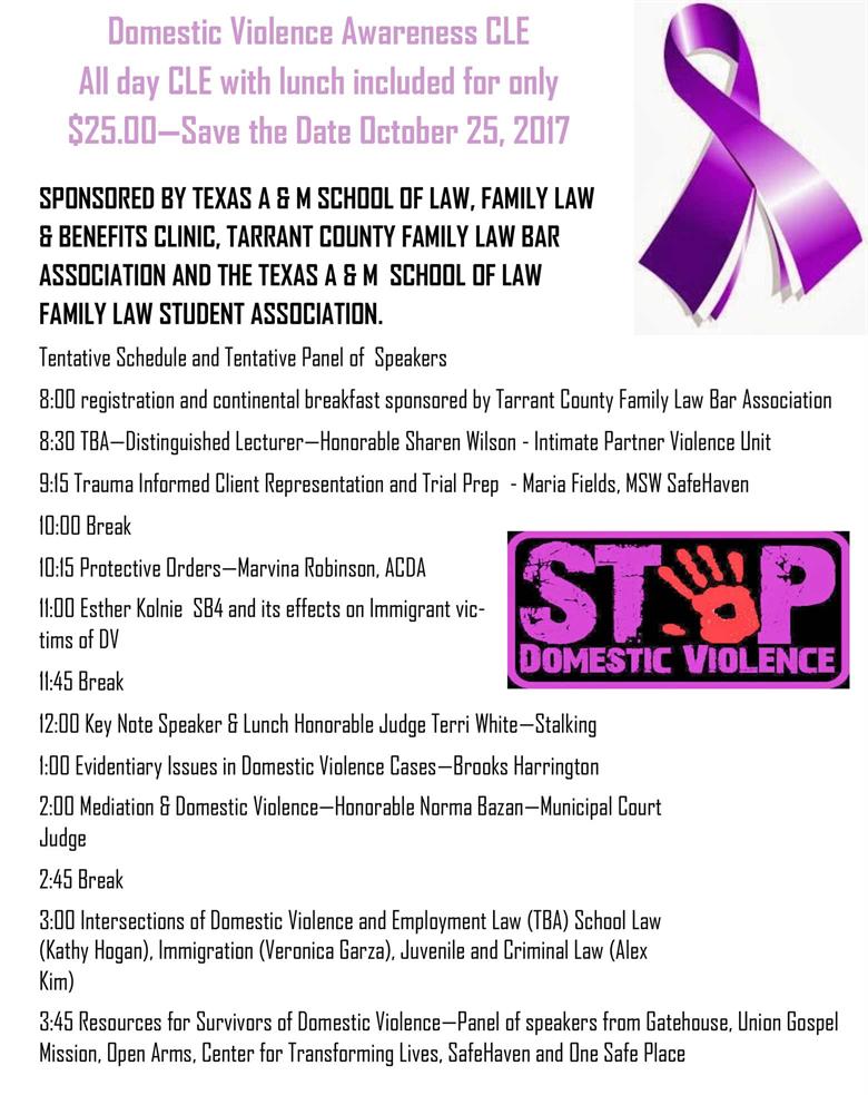 Domestic Violence Awareness CLE 2017