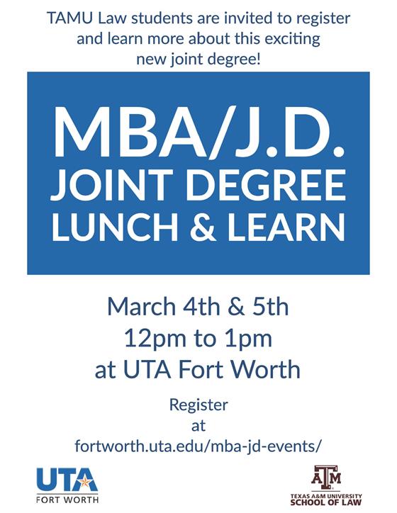 MBA JD Lunch and Learn Flyer
