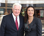 Texas A&M Law School professor Sahar Aziz attends the Doha Forum, pictureed here with Virginia Congressman Jim Moran