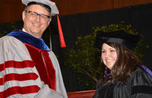Texas A&M Law School Dec 2014 Graduation - grad with Dean Morriss