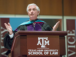 The Honorable Andrew H. Card, Jr. gives Keynote Address at Texas A&M Law School commencement and hooding ceremony